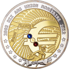 France, Medal, Europe, 10 Ans d'Union Monétaire, Politics, 2012, MS(65-70)