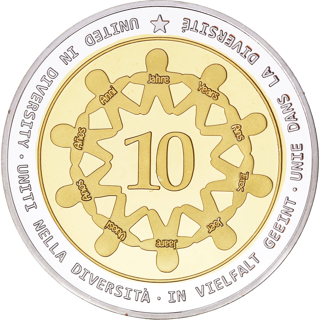 France, Medal, Europe, 10 Ans d'Union Monétaire, Politics, 2012, MS(65-70)