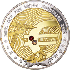 Monaco, Medal, Europe, 10 Ans d'Union Monétaire, Politics, 2012, MS(65-70)