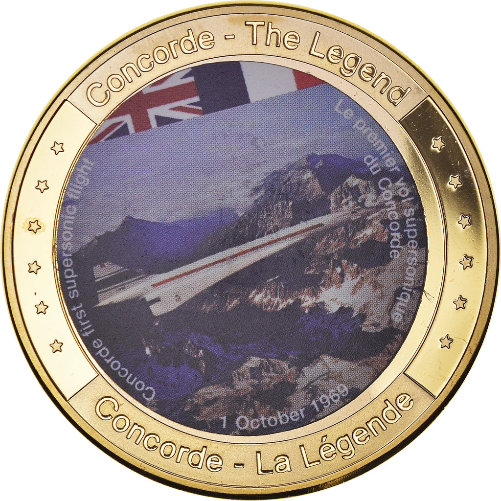 Francia, medaglia, Concorde, La Légende, Aviation, SPL+, Rame dorato