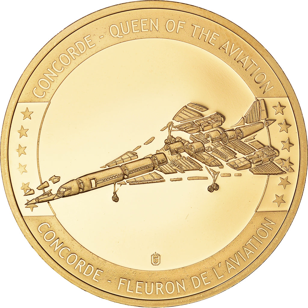 Francja, medal, Concorde, La Légende, Lotnictwo, MS(65-70), Stop miedzi