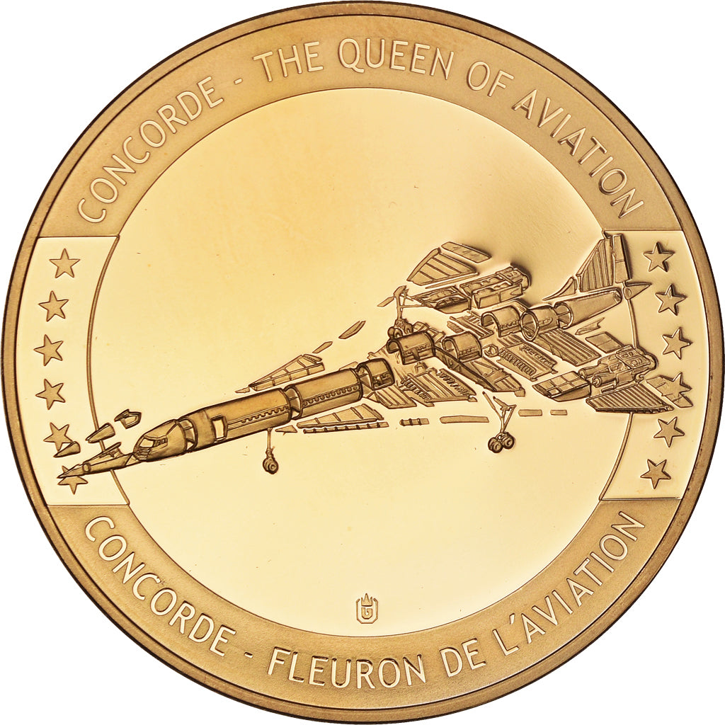 France, Médaille, Concorde, La Légende, Aviation, FDC, Copper Gilt