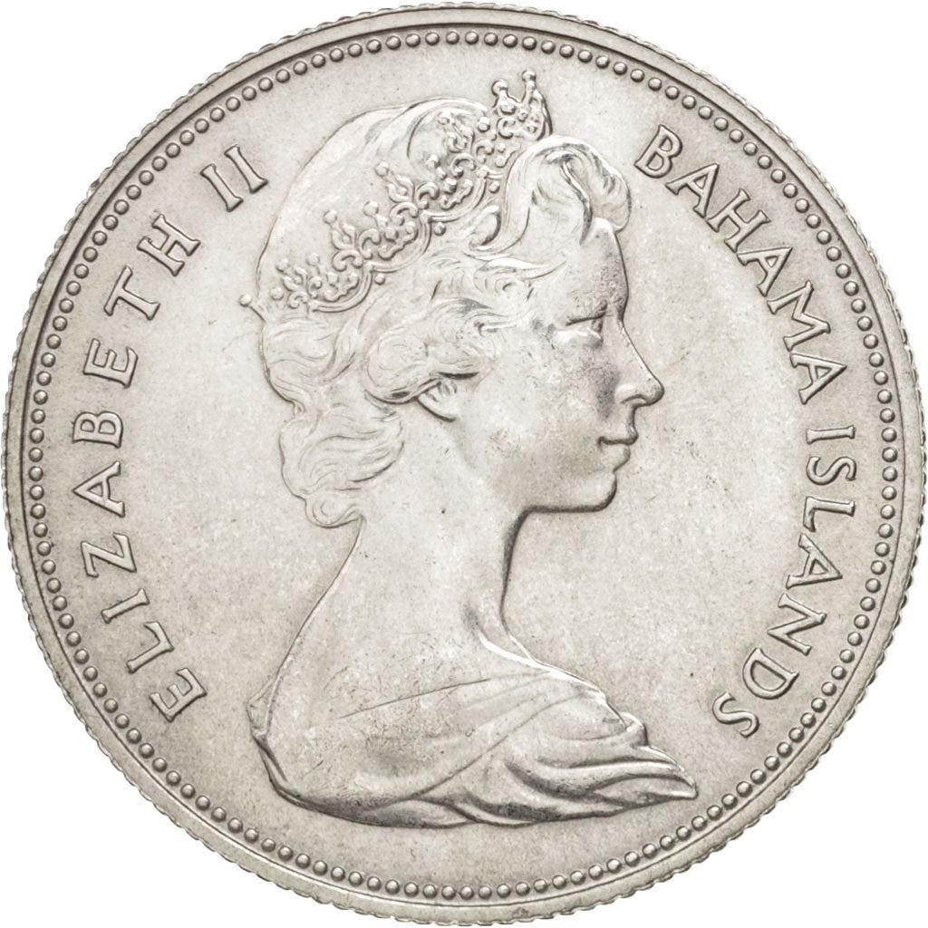 Bahamas, Elizabeth II, 50 Cents, 1969, SPL, Argento, KM:7