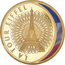 França, medalha, Les Emblèmes Français, La Tour Eiffel, MS(65-70), Cobre