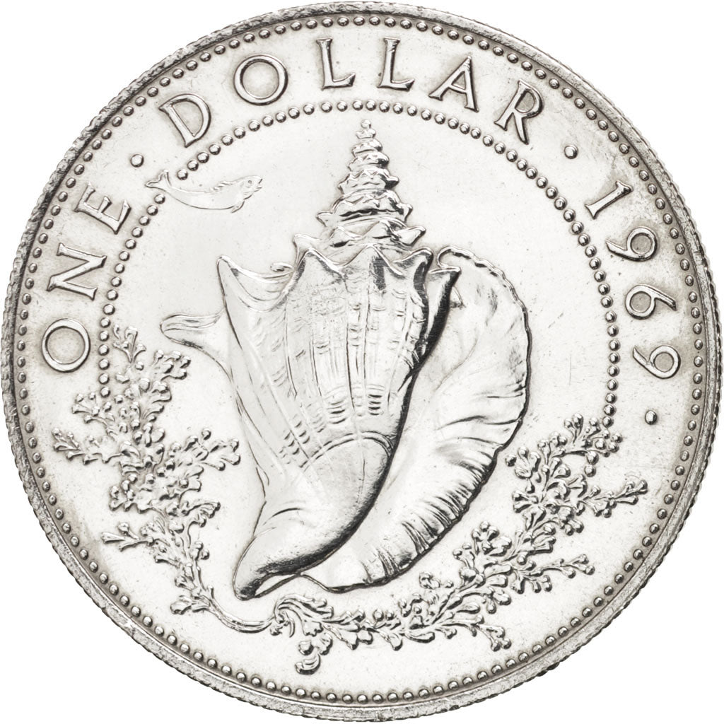 Bahamas, Elizabeth II, Dollar, 1969, SPL, Argento, KM:8