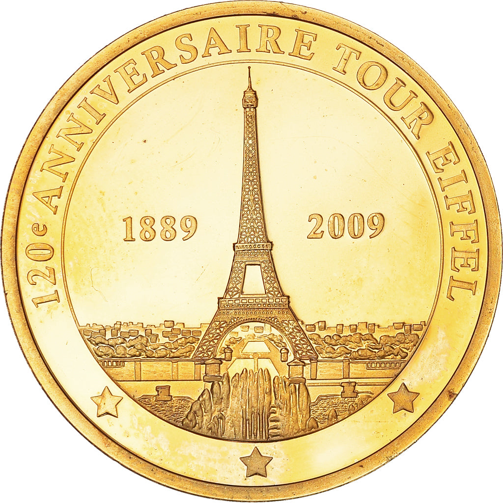 France, Token, 120ème Anniversaire de la Tour Eiffel, 2009, MS(60-62), Copper