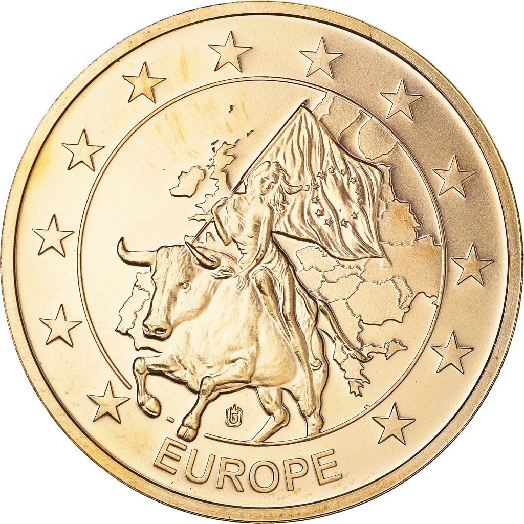 France, Token, Riga - Sv Petera Baznica, MS(63), Copper Gilt