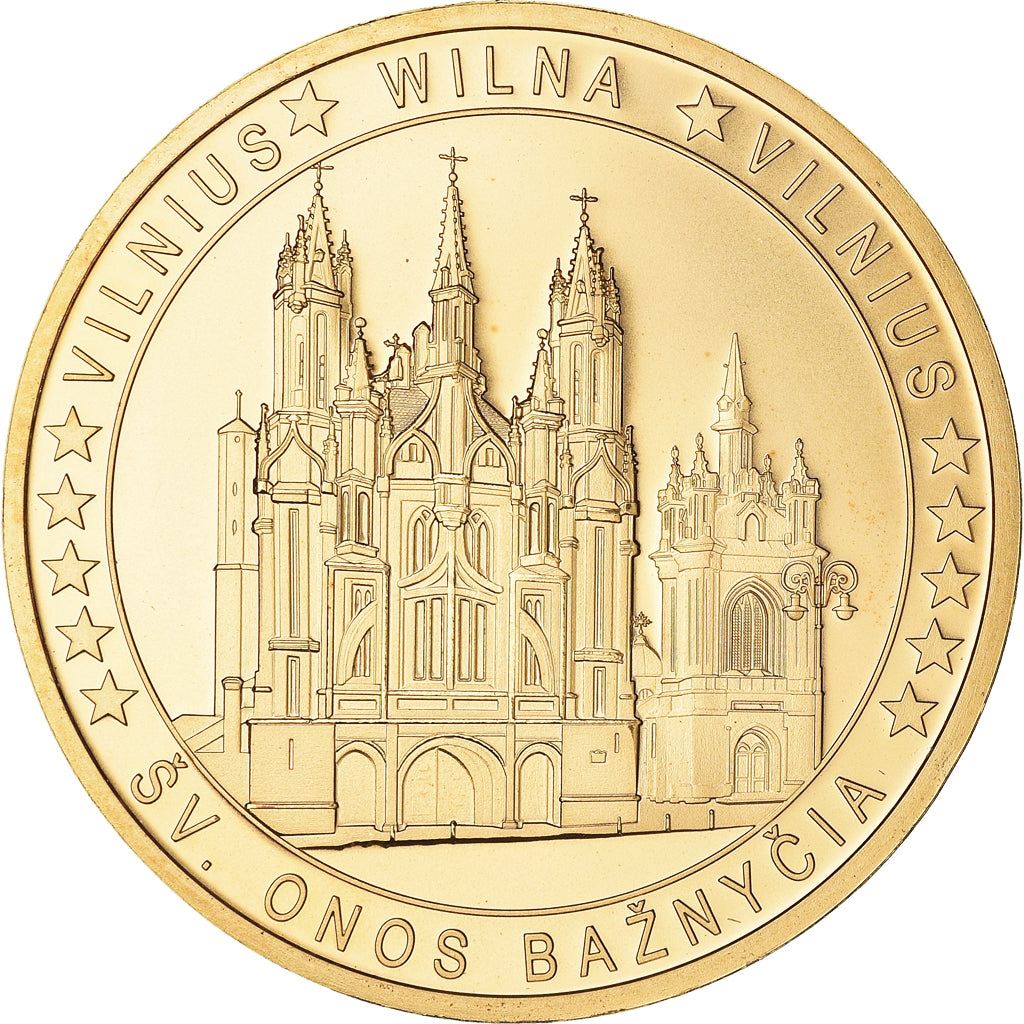 Frankrijk, Token, Vilniaus - Šv. Onos bažnyčia, FDC, Copper Gilt