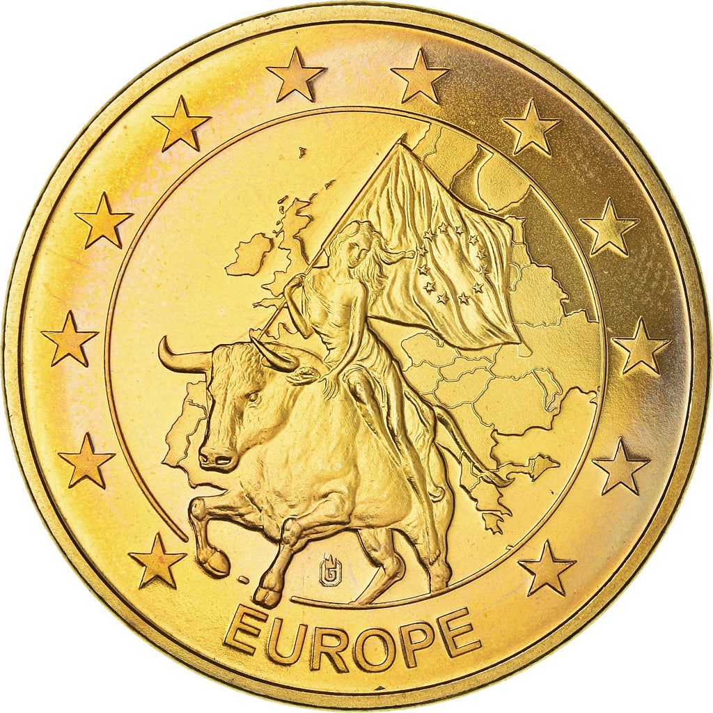 France, Token, Paris - La Tour Eiffel, MS(65-70), Copper Gilt