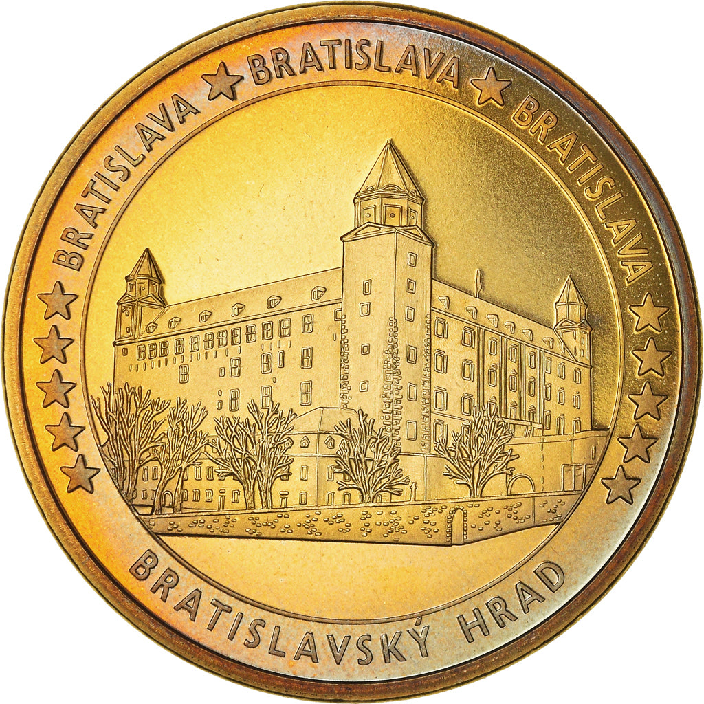 Frankrijk, Token, Bratislava Castle, FDC, Copper Gilt