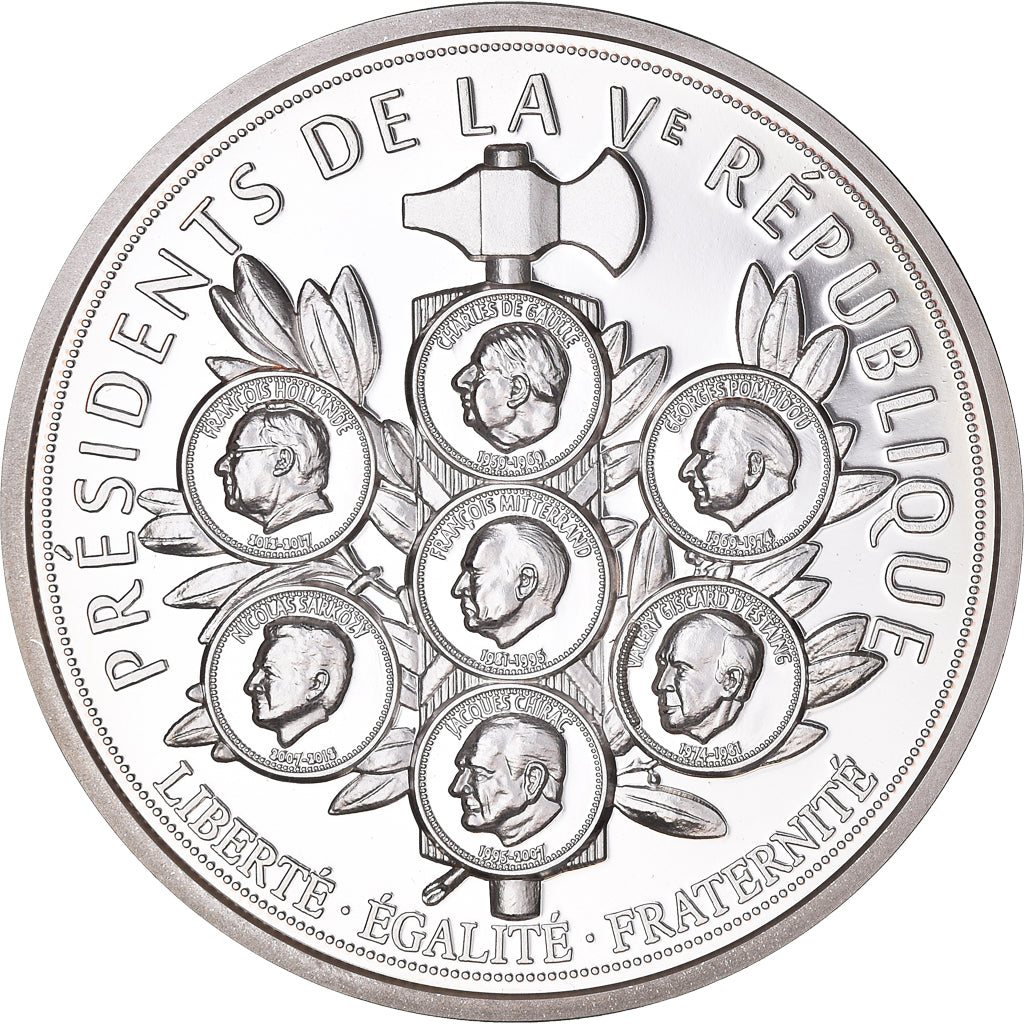 Francia, medalla, Les Présidents de la République Française, FDC, Cobre -