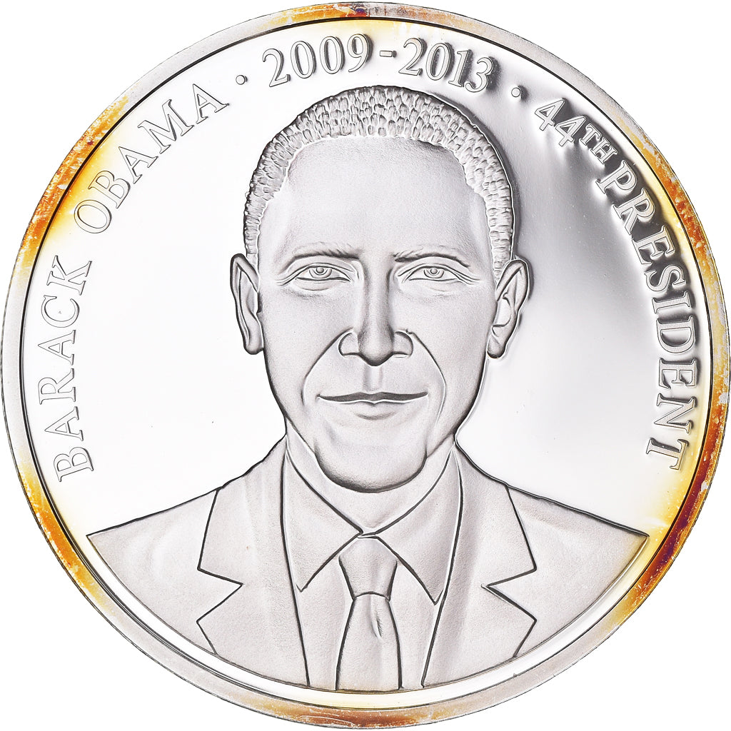 Estados Unidos da América, medalha, Barack Obama, MS(64), Prata Cromada a Cobre