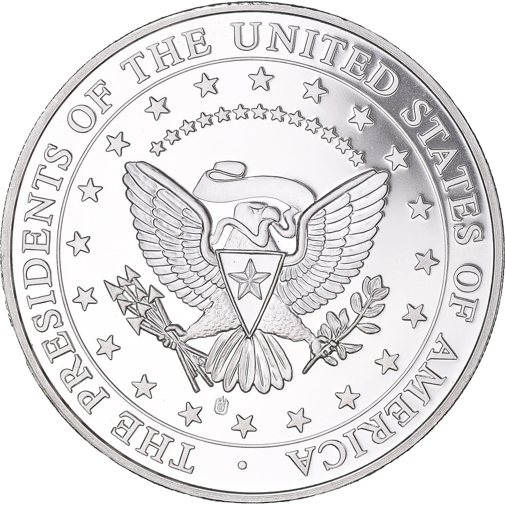 Estados Unidos da América, medalha, Barack Obama, MS(64), Prata Cromada a Cobre