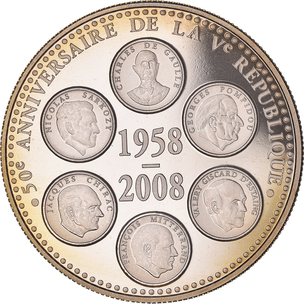 Frankrijk, Medaille, 50ème Anniversaire de la Vème République, Politics