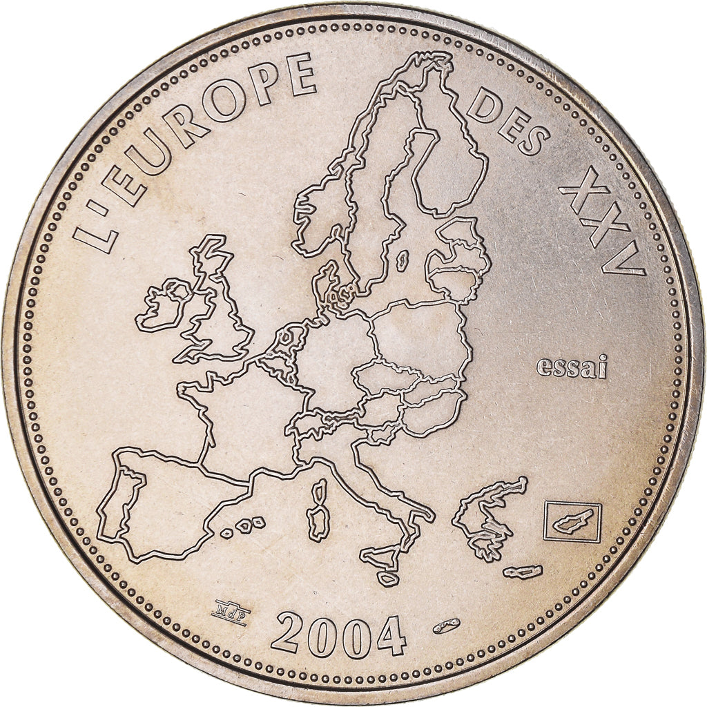 France, Medal, L'Europe des XXV, Essai, 2004, MS(65-70), Copper-nickel