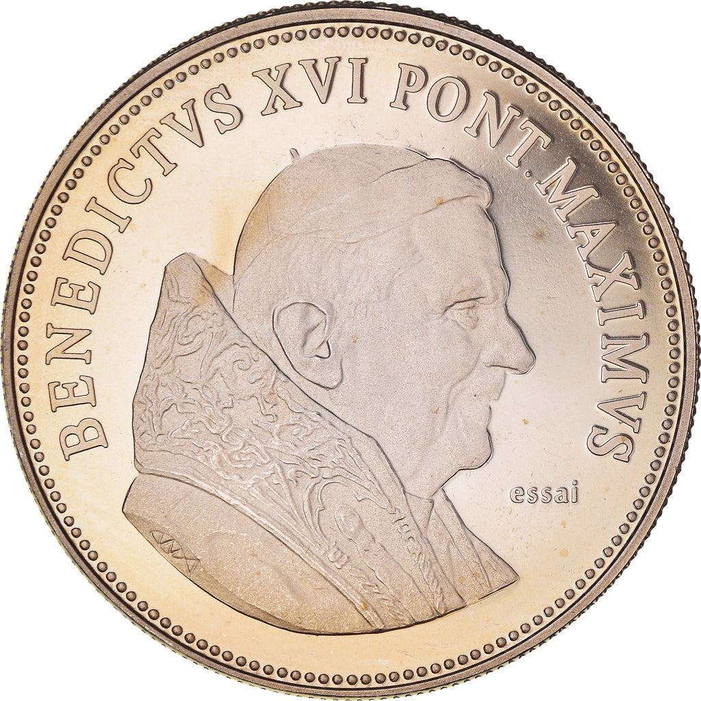 Francia, medaglia, Première Visite du Pape Benoit XVI en France, Lourdes, 2008