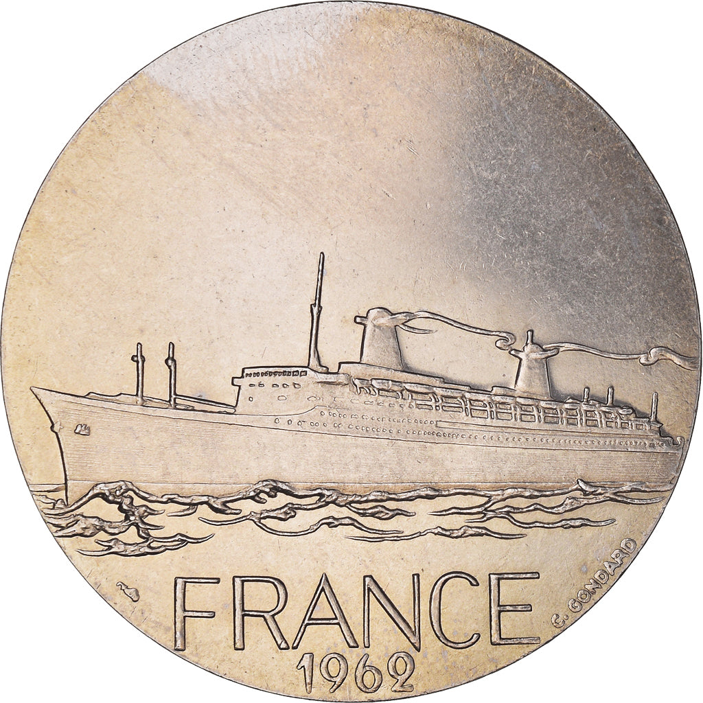 Francia, medalla, Les Grands Transatlantiques, France, 1962, C. Gondard, SC