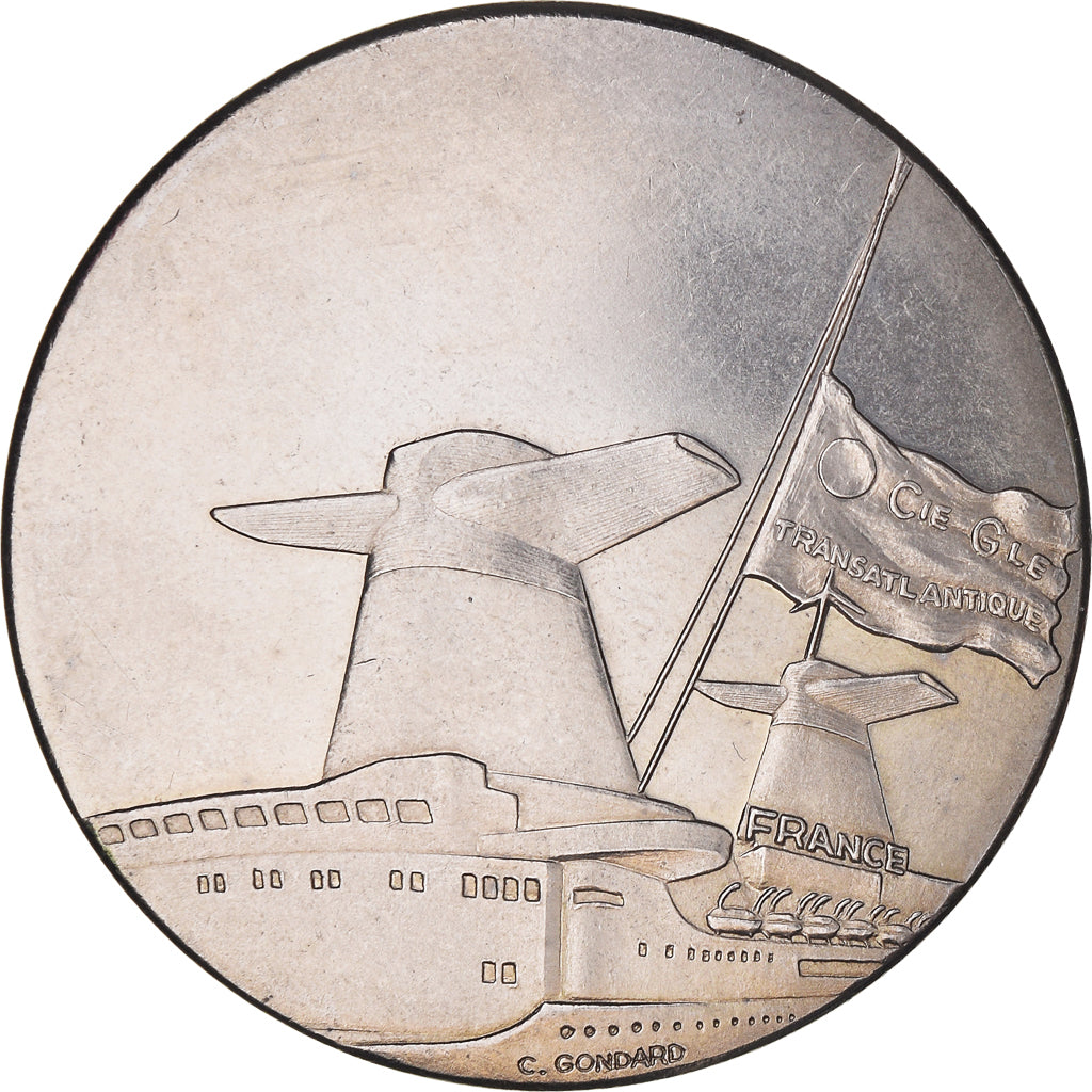 Francia, medalla, Les Grands Transatlantiques, France, 1962, C. Gondard, SC