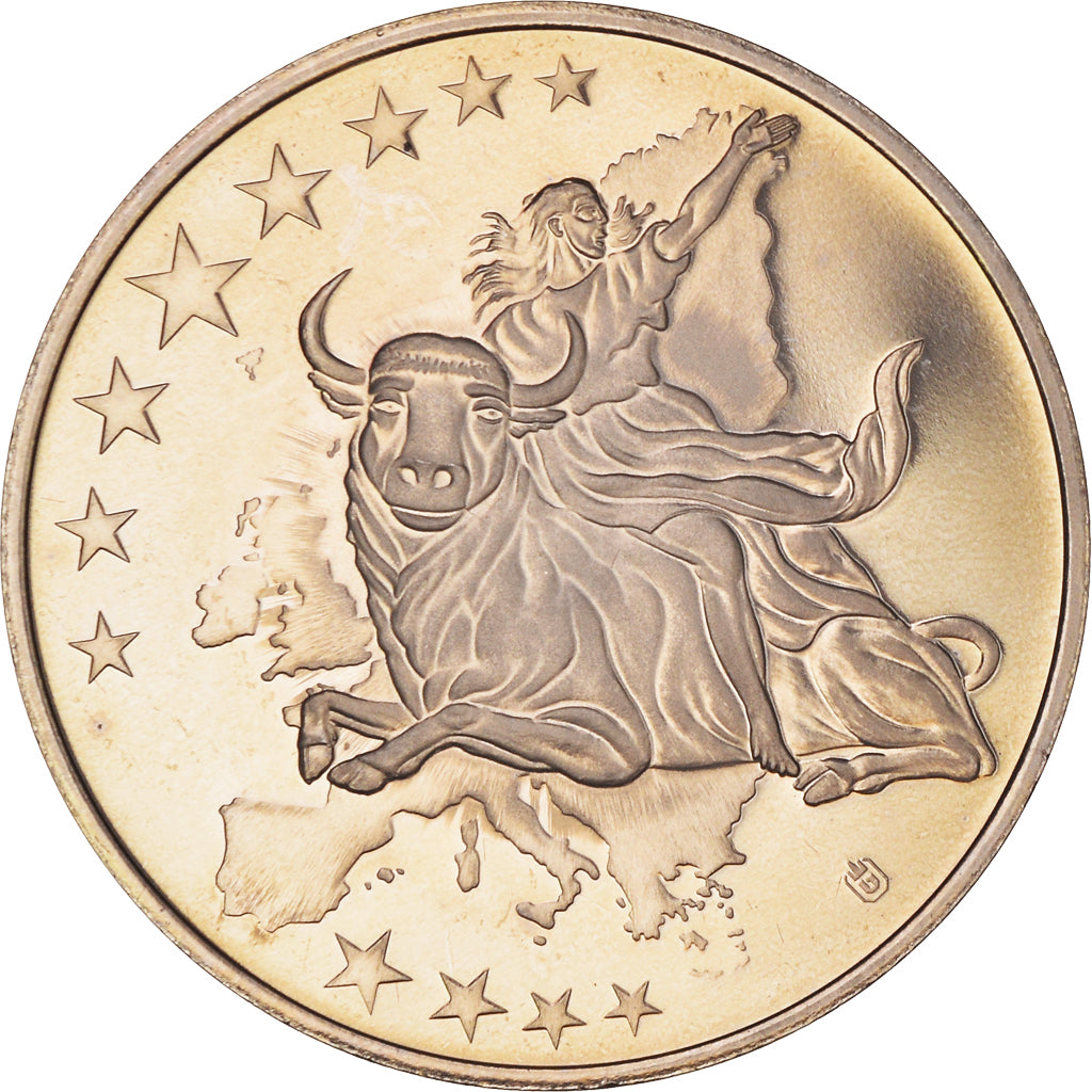 Francia, medaglia, Monnaies européennes, 2002, SPL, Copper Plated Silver