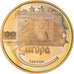 Francia, medalla, L'Europe, 500 Latu Lettonie, 2003, SC+, Copper Gilt