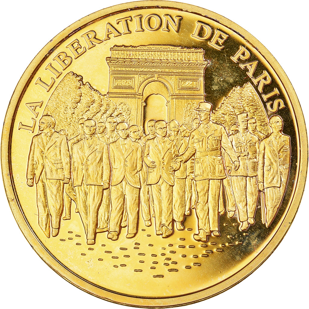 Francia, medaglia, Libération de Paris, 25 août 1944, FDC, Rame dorato