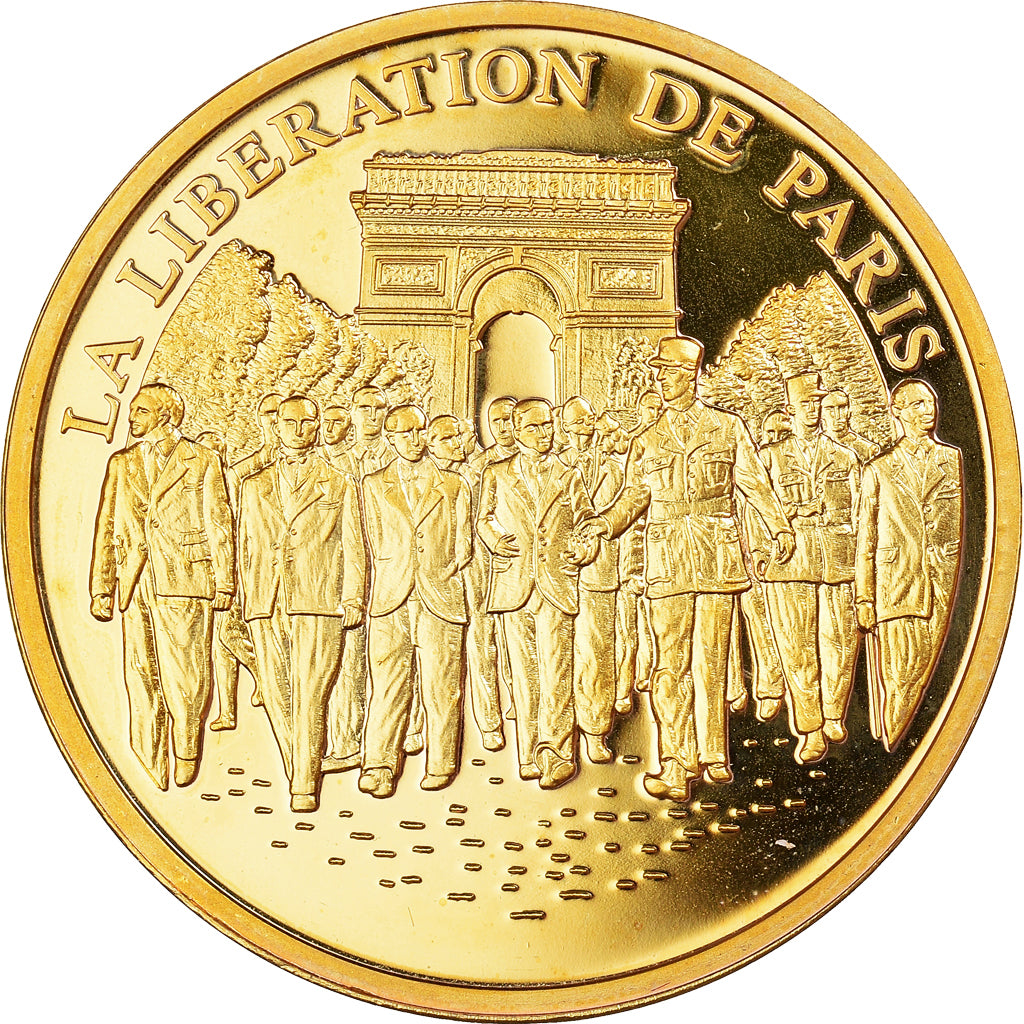 Francia, medaglia, Libération de Paris, 25 août 1944, FDC, Rame dorato