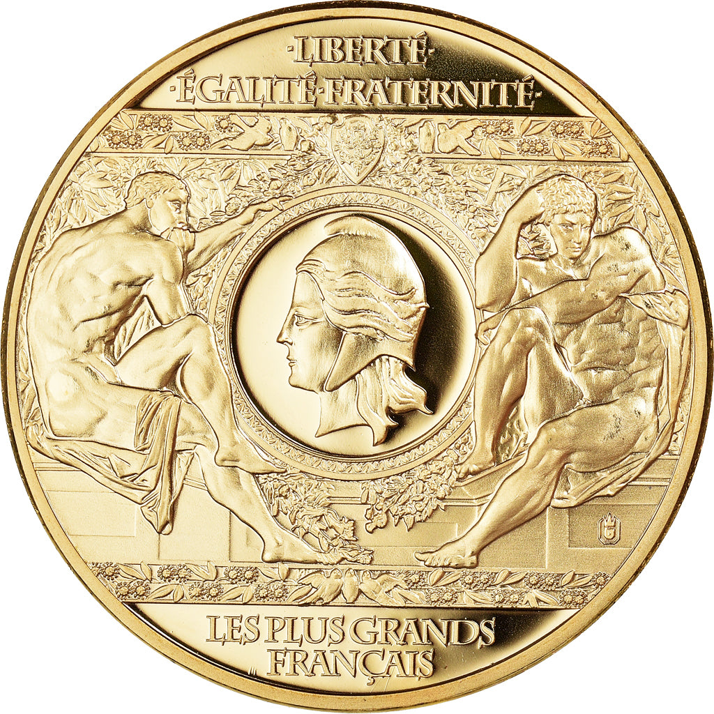 France, Medal, Simone Veil, les plus grand français., MS(65-70), Copper Gilt