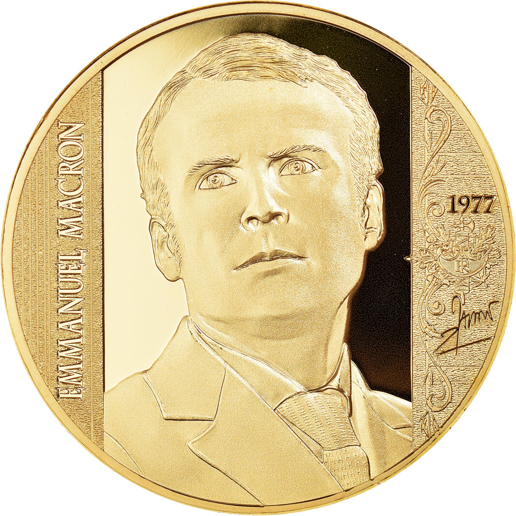France, Medal, Emmanuel Macron, Les Plus Grands Français, MS(65-70), Copper