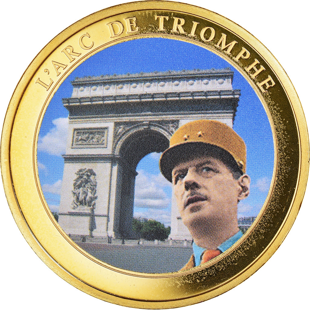 Francja, medal, L'Arc de Triomphe, Historia, MS(65-70), Stop miedzi