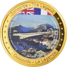France, Medal, Concorde, La Légende, Aviation, MS(65-70), Copper Gilt