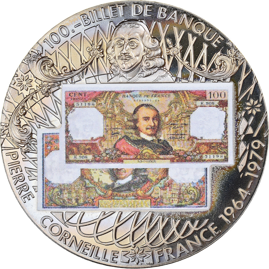 France, Médaille, En Mémoire d'une Monnaie, 100 Francs Corneille, FDC