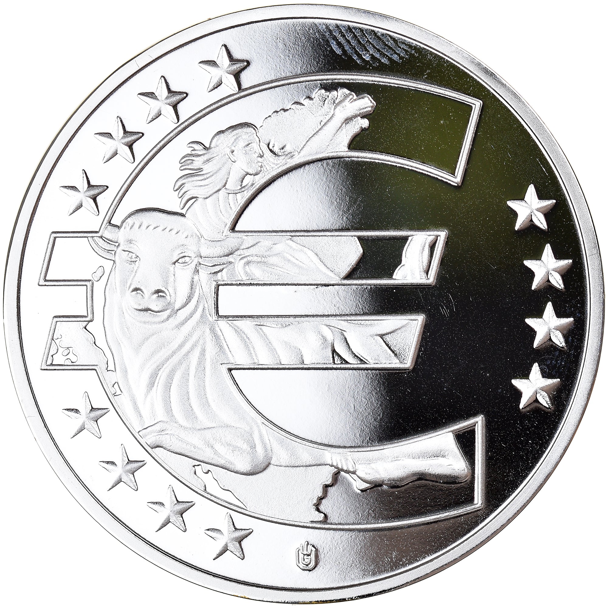 France, Médaille, 10 ans de l'Euro, Politics, Society, War, FDC, Cuivre plaqué
