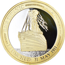 France, Medal, Titanic, Shipping, MS(65-70), Copper Plated Silver