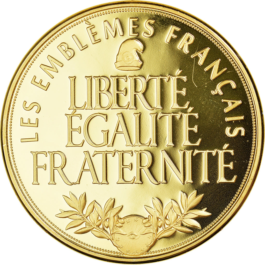 Frankreich, Medaille, Les Emblèmes Français, La Semeuse, STGL, Copper Gilt