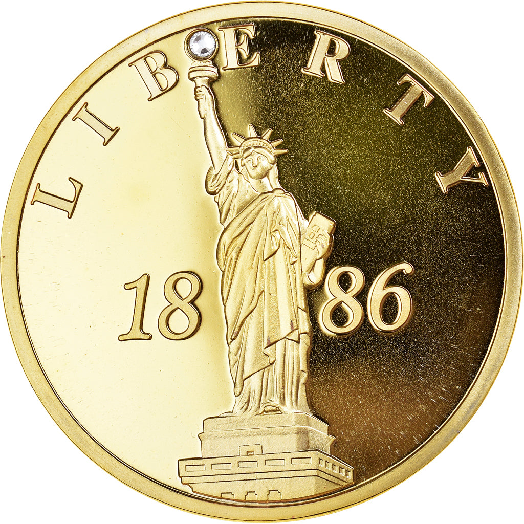 Verenigde Staten van Amerika, Medaille, Statue de la Liberté, FDC, Copper Gilt