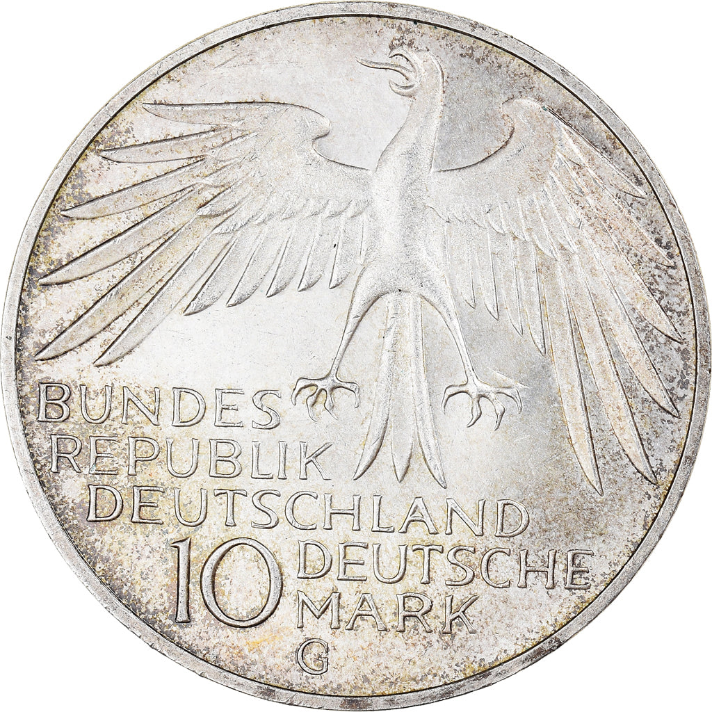Monnaie, République fédérale allemande, 10 Mark, 1972, Karlsruhe, SUP+