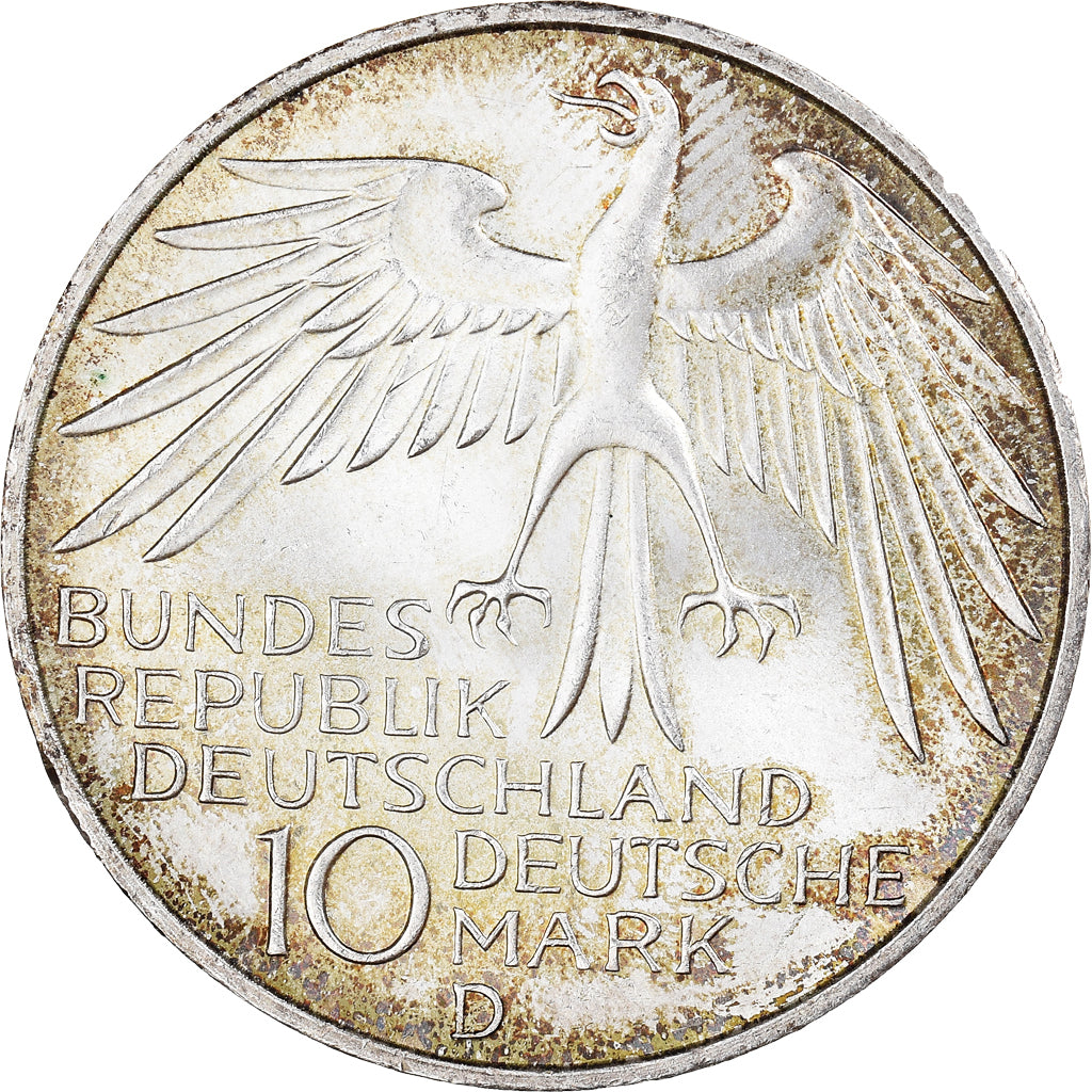 Coin, GERMANY - FEDERAL REPUBLIC, 10 Mark, 1972, Munich, AU(55-58), Silver