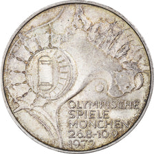 Coin, GERMANY - FEDERAL REPUBLIC, 10 Mark, 1972, Hambourg, AU(50-53), Silver