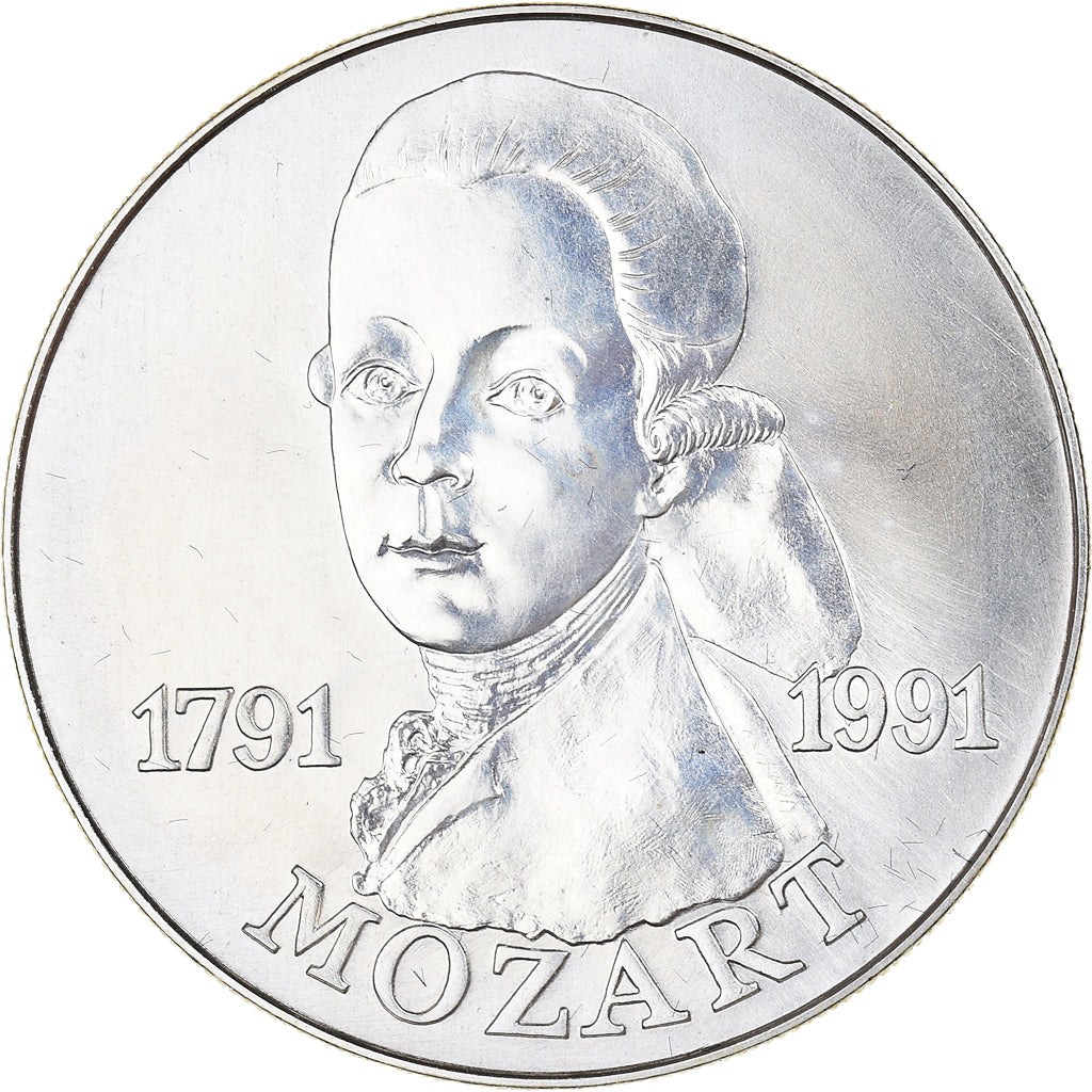 Frankreich, Medaille, Mozart et la Marquise de Pompadour, 1991, STGL, Silber