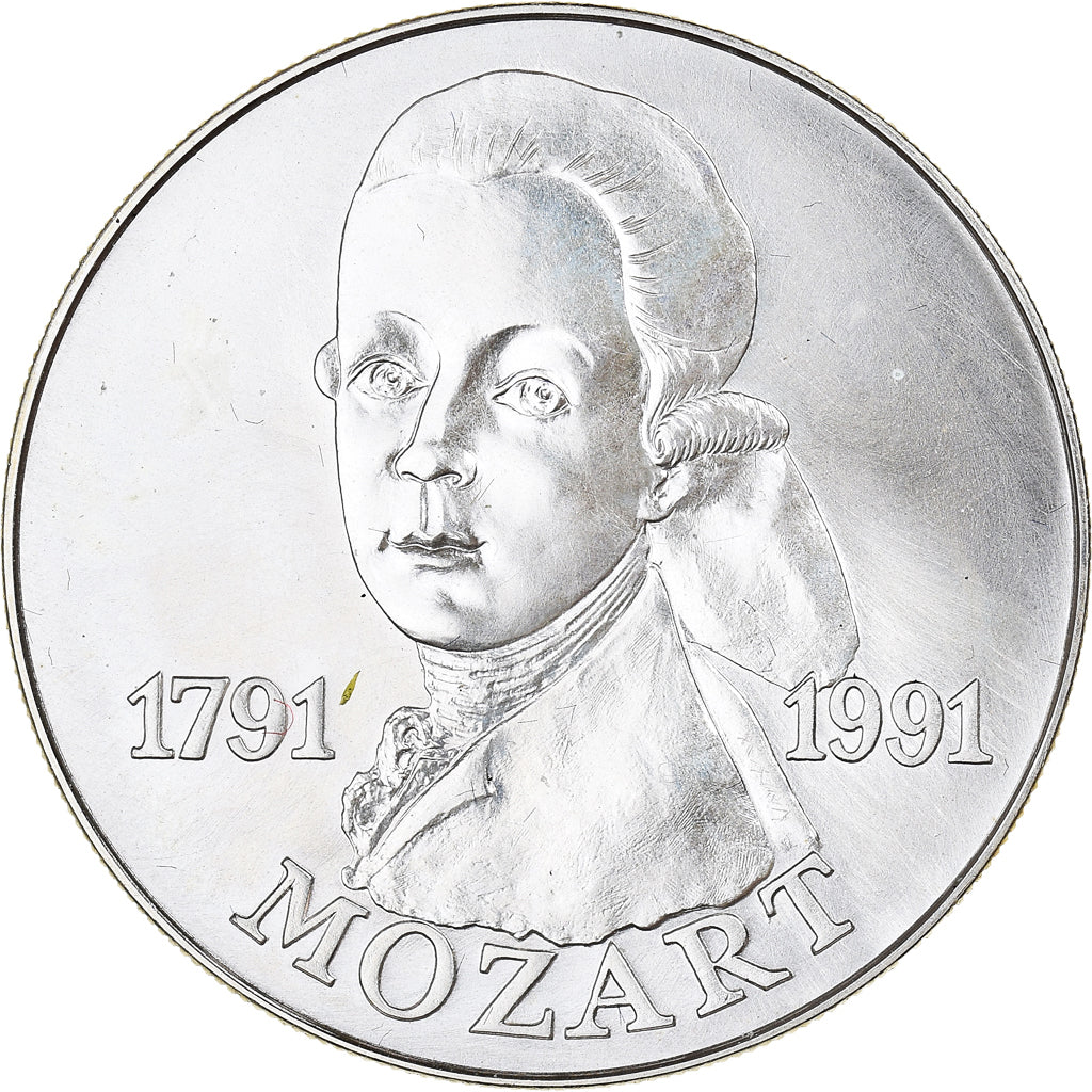 Francia, medaglia, Mozart et la Marquise de Pompadour, 1991, SPL, Argento