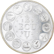 France, Médaille, Ecu Europa, Marianne, 1991, Rodier, FDC, Argent