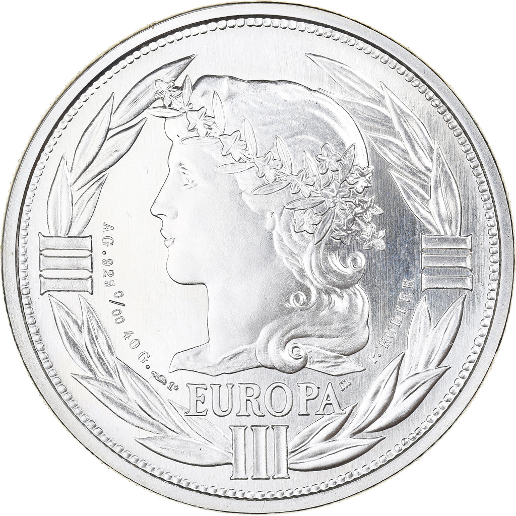 France, Médaille, Ecu Europa, Marianne, 1991, Rodier, FDC, Argent