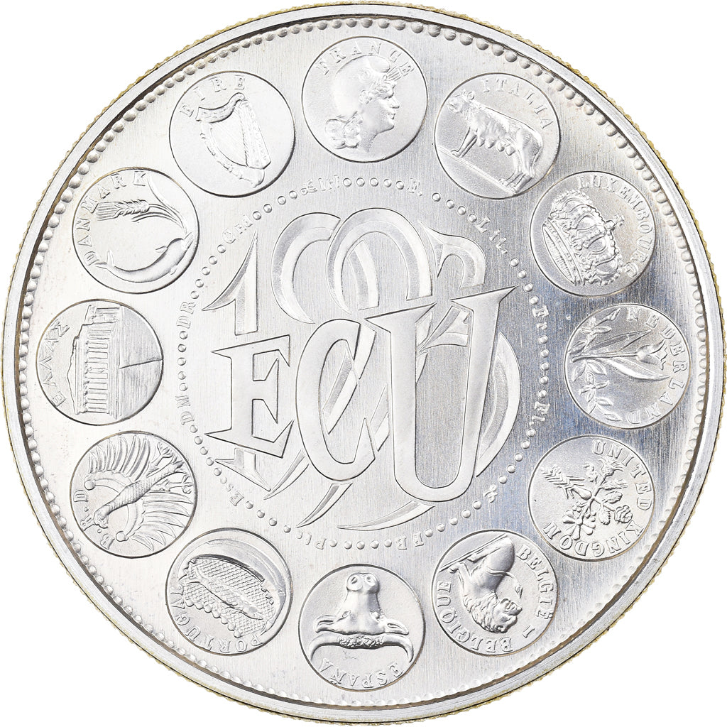 France, Medal, Ecu Europa, Marianne, 1993, Rodier, MS(65-70), Silver