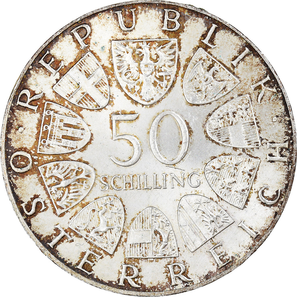 Coin, Austria, 50 Schilling, 1974, AU(50-53), Silver, KM:2921