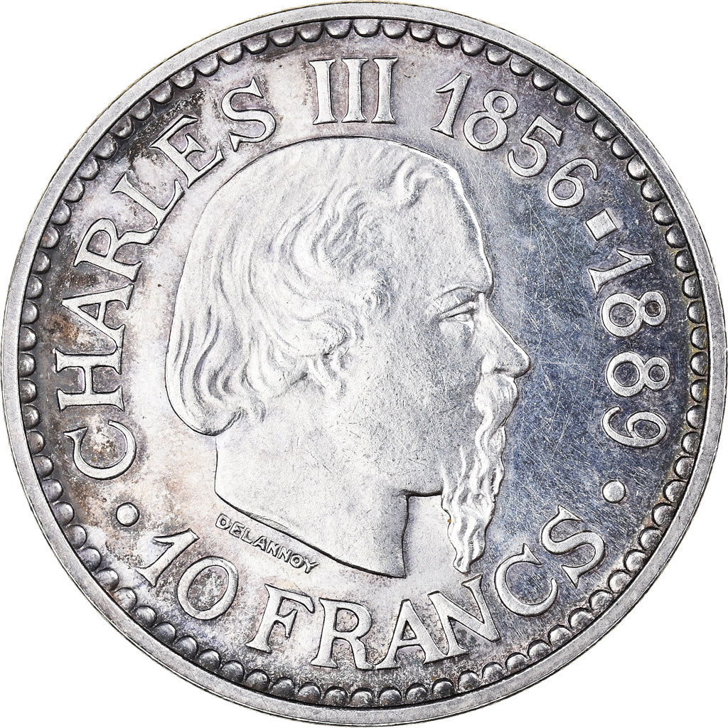 Moneta, Monaco, Charles III, 10 Francs, 1966, Paris, PRÓBA, AU(55-58), Srebro