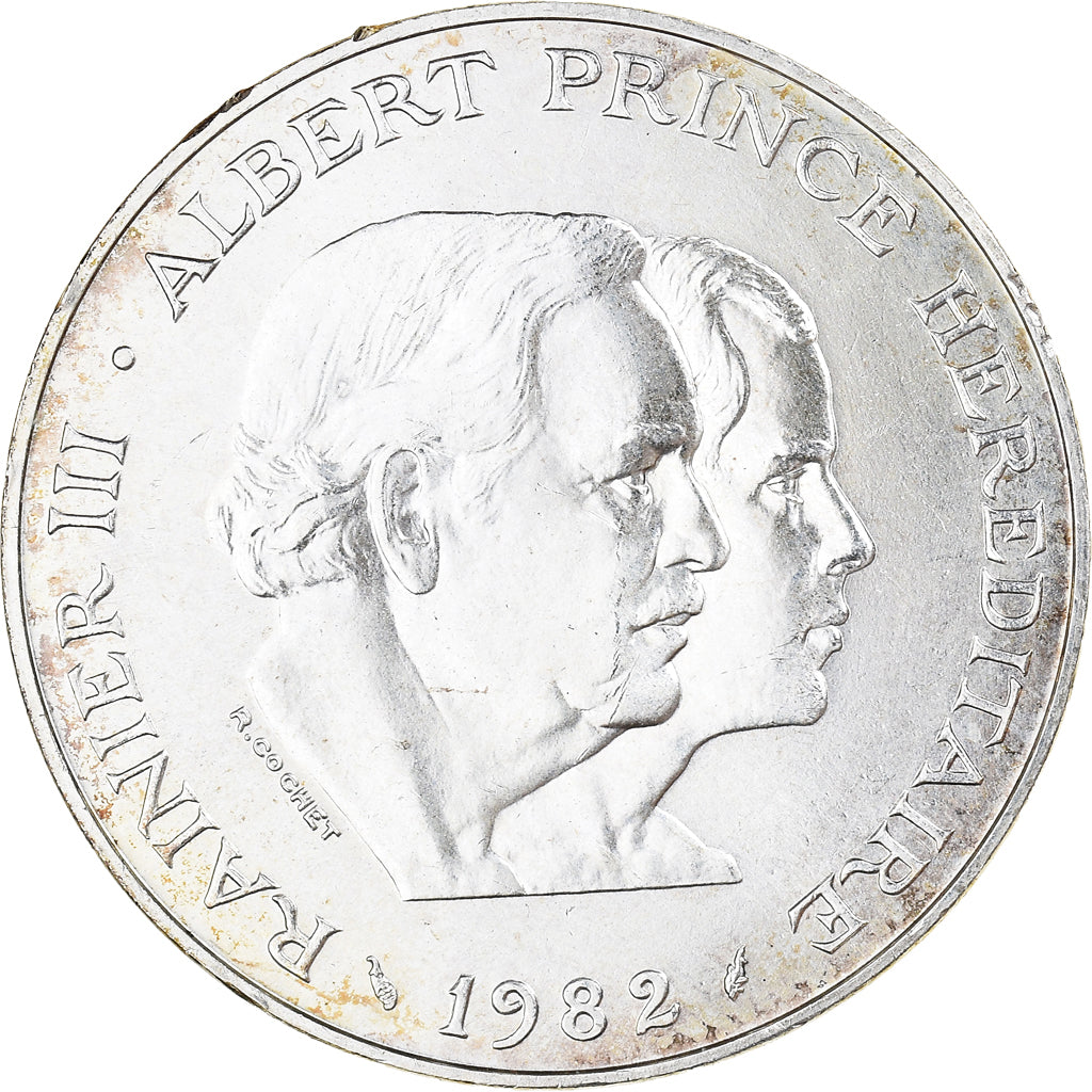 Moneta, Monaco, Rainier III, Rainier III et Albert, 100 Francs, 1982, SPL-