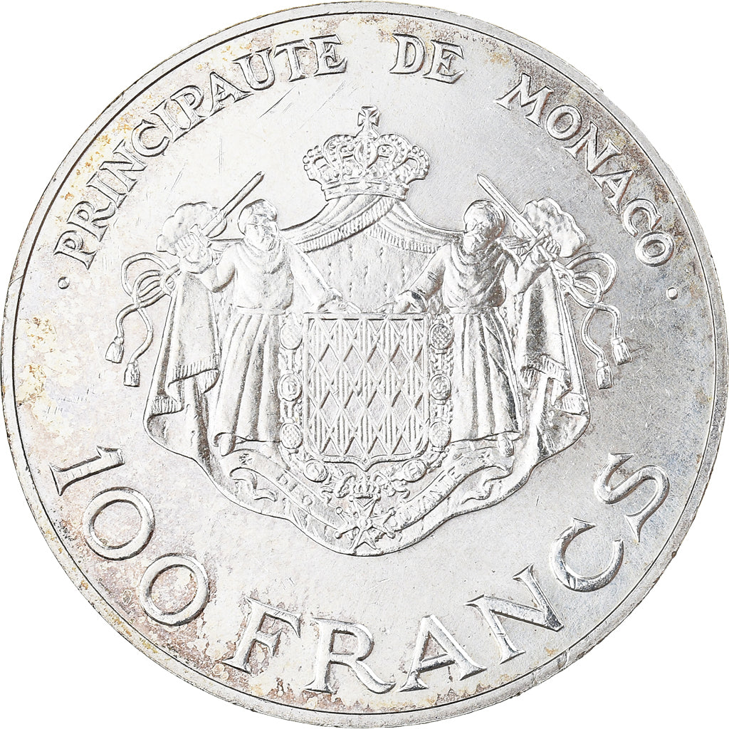 Moneta, Monaco, Rainier III, Rainier III et Albert, 100 Francs, 1982, SPL-
