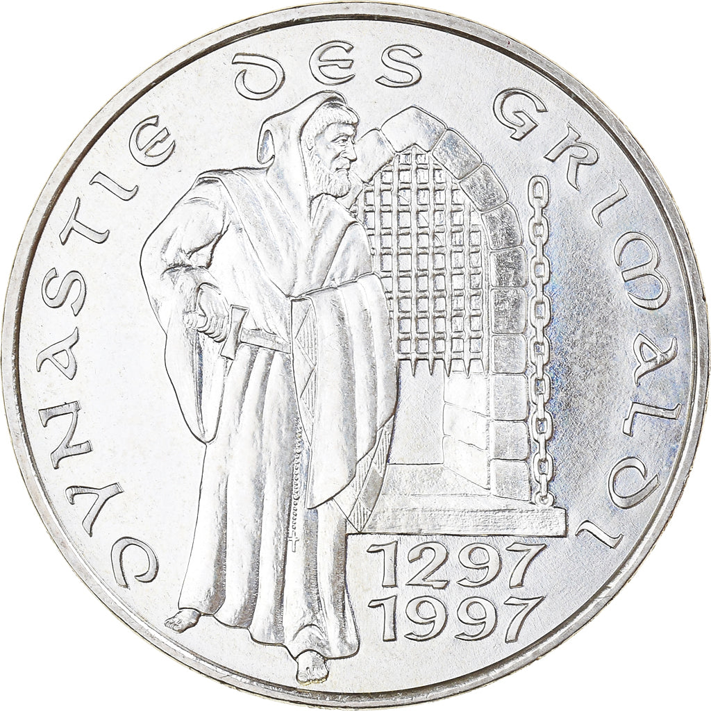 Münze, Monaco, Dynastie des Grimaldi, 100 Francs, 1997, UNZ, Silber, KM:176