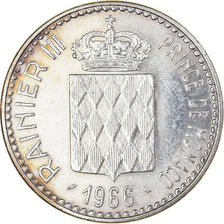 Coin, Monaco, Rainier III, 10 Francs, 1966, AU(50-53), Silver, KM:146