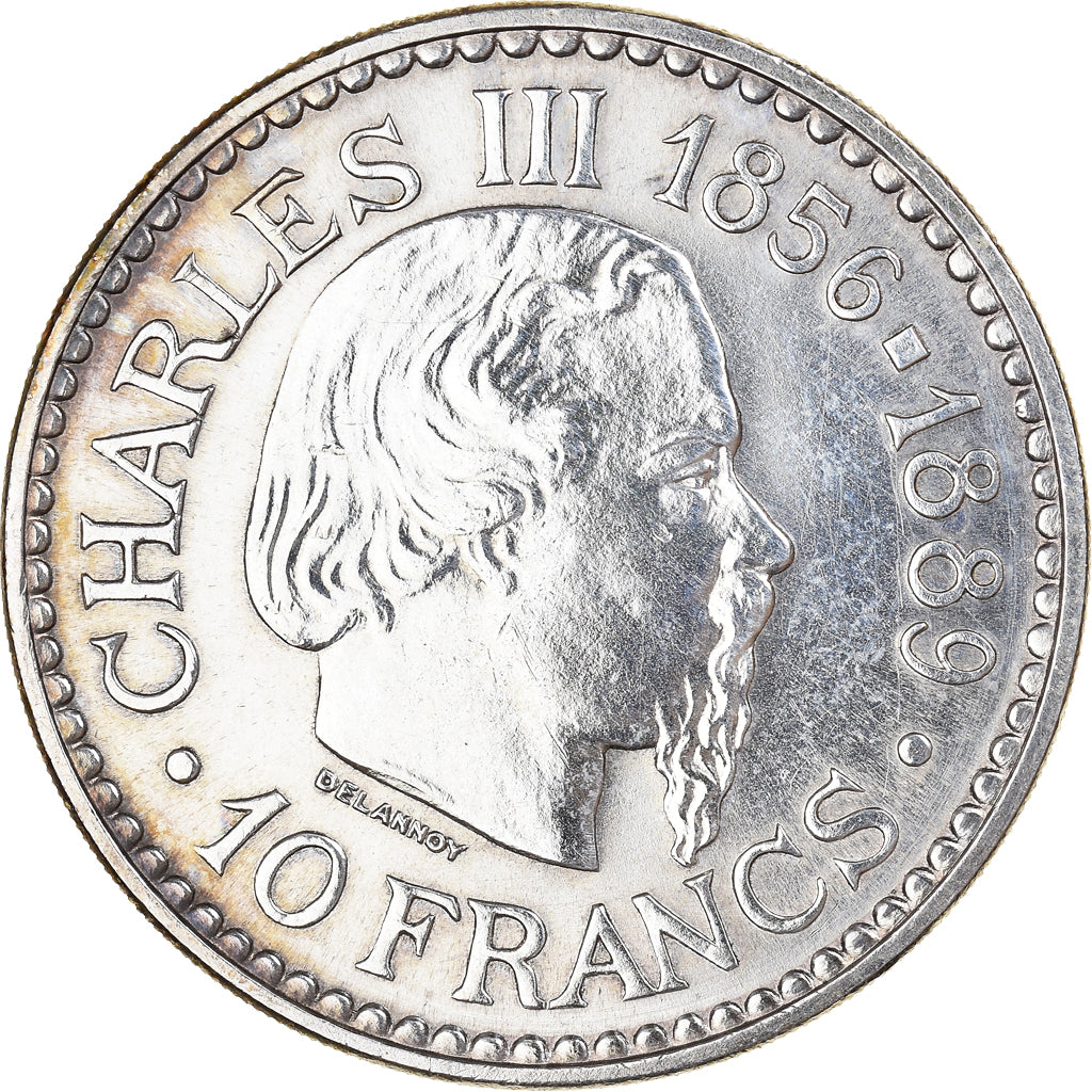 Coin, Monaco, Rainier III, 10 Francs, 1966, AU(50-53), Silver, KM:146